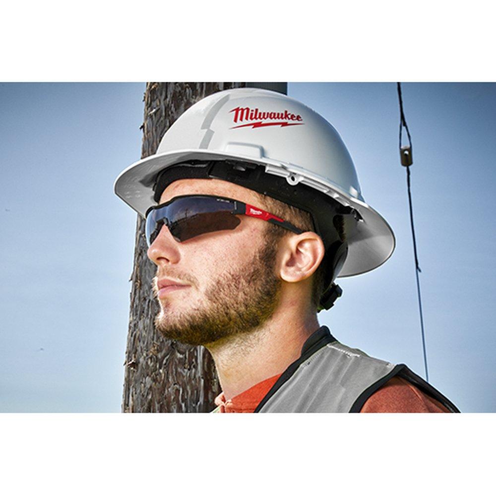 Milwaukee&reg; Red Plastic Safety Glasses 