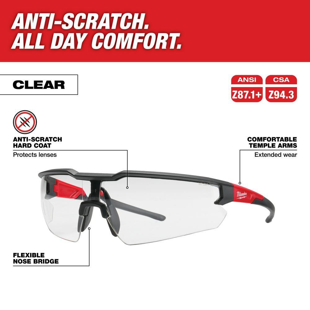 Clear Anti-Scratch Lense Safety Glasses 
