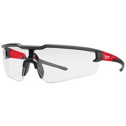 Clear Red Plastic Safety Glasses