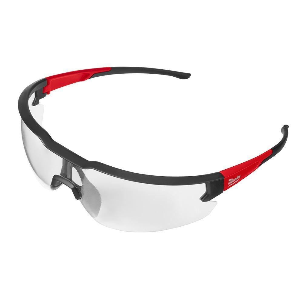 Milwaukee&reg; Red Plastic Safety Glasses 