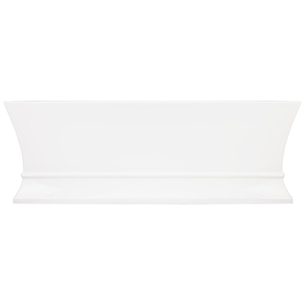 Signature Hardware White 66-15/16 x 29-1/2 in. Freestanding Bathtub with Center Drain 