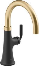 Single Handle Bar Faucet in Matte Black/Modern Brass