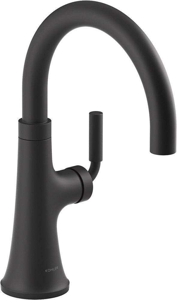KOHLER Matte Black Single Handle Lever Bar Faucet 
