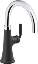Single Handle Bar Faucet in Polished Chrome/Matte Black