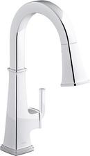 Single Handle Pull Down Kitchen Faucet in Polished Chrome