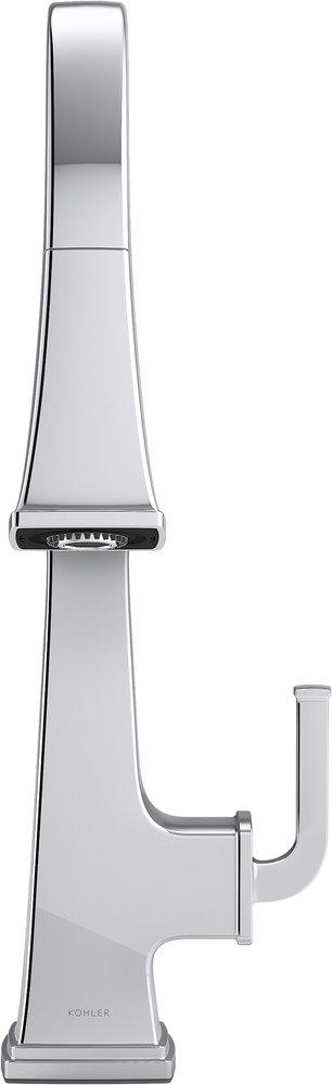 KOHLER Polished Chrome Single Handle Pull Down Kitchen Faucet 