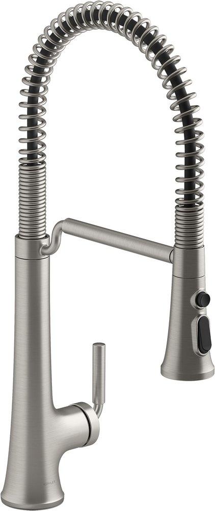 KOHLER Vibrant&reg; Stainless Single Handle Pull Down Kitchen Faucet 