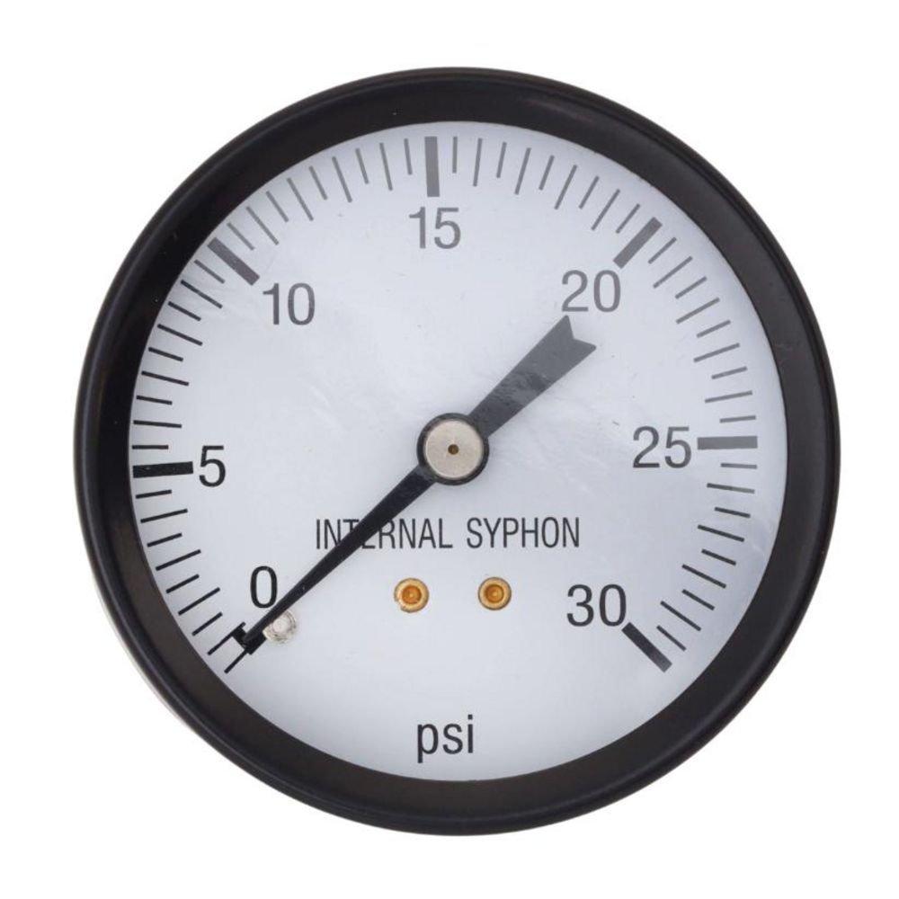 2-1/2" Face Steam Pressure Gauge w/ 1/4" Back NPT Connection for IN-INPV Boilers - 0-30 psi 
