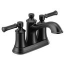 Two Handle Centerset Bathroom Sink Faucet in Matte Black