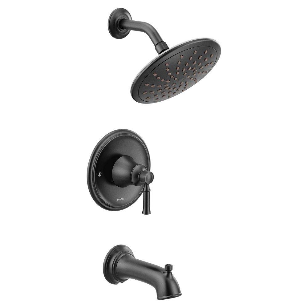 Moen Matte Black Single Handle Single Function Bathtub & Shower Faucet (Trim Only) 