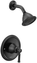 One Handle Single Function Shower Faucet in Matte Black (Trim Only)