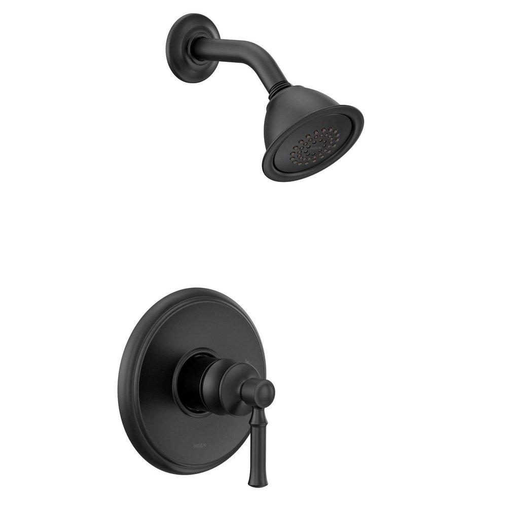 Moen Matte Black Single Handle Single Function Shower Faucet Trim 
