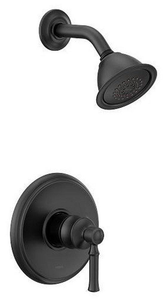 Moen Matte Black Single Handle Single Function Shower Faucet Trim 