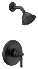 One Handle Single Function Shower Faucet in Matte Black (Trim Only)