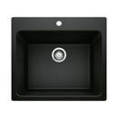 25 x 22 in. Dual Mount Laundry Sink in Coal Black