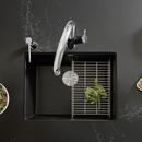 BLANCO Coal Black 23-7/16 x 17-3/4 in. No Hole Granite Composite Single Bowl Undermount Kitchen Sink 