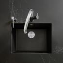 BLANCO Coal Black 23-7/16 x 17-3/4 in. No Hole Granite Composite Single Bowl Undermount Kitchen Sink 