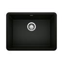 23-7/16 x 17-3/4 in. No Hole Granite Composite Single Bowl Undermount Kitchen Sink in Coal Black