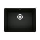 23-4/9 in. Undermount Silgranit Single Bowl Kitchen Sink in Coal Black