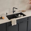 BLANCO Coal Black 33 x 18 in. No Hole Granite Composite Double Bowl Undermount Kitchen Sink 