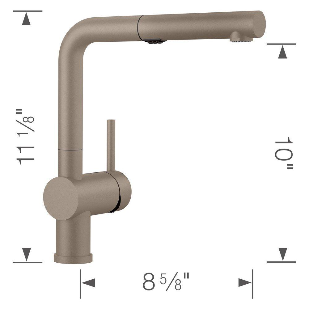 BLANCO Truffle Single Handle Pull Out Kitchen Faucet 