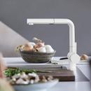 BLANCO White Single Handle Pull Out Kitchen Faucet 