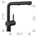BLANCO Coal Black Single Handle Pull Out Kitchen Faucet 