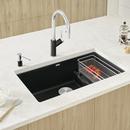 BLANCO Coal Black 28-3/4 x 18-1/8 in. No Hole Granite Composite Single Bowl Undermount Kitchen Sink 