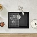 BLANCO Coal Black 20-3/4 x 18 in. No Hole Granite Composite Single Bowl Undermount Kitchen Sink 