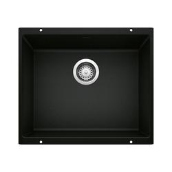20-7/8 in. Undermount Silgranit Single Bowl Kitchen Sink in Coal Black