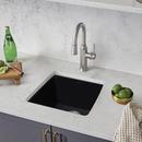 BLANCO Coal Black 17 x 17-1/2 in. 1-Hole Undermount Granite Composite Bar Sink 