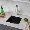 BLANCO Coal Black 17 x 17-1/2 in. 1-Hole Undermount Granite Composite Bar Sink 
