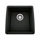 BLANCO Coal Black 17 x 17-1/2 in. 1-Hole Undermount Granite Composite Bar Sink 