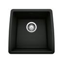 BLANCO Coal Black 17 x 17-1/2 in. 1-Hole Undermount Granite Composite Bar Sink 