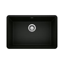 26-4/5 in. Undermount Silgranit Single Bowl Kitchen Sink in Coal Black