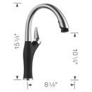 BLANCO PVD Steel/Coal Black Single Handle Bar Faucet 