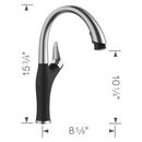 BLANCO PVD Steel/Coal Black Single Handle Bar Faucet 
