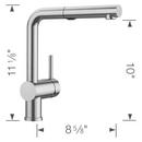 BLANCO PVD Steel Single Handle Pull Out Kitchen Faucet 