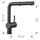 BLANCO Anthracite Single Handle Pull Out Kitchen Faucet 
