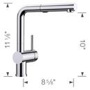 BLANCO Chrome Single Handle Pull Out Kitchen Faucet 