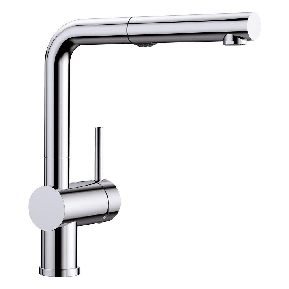 BLANCO Chrome Single Handle Pull Out Kitchen Faucet 