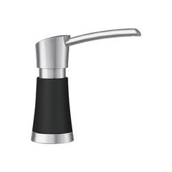 4-3/16 in. 12.5 oz. Kitchen Soap Dispenser in PVD Steel with Coal Black
