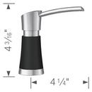 BLANCO PVD Steel/Coal Black 4-3/16 in. 12.5 oz. Kitchen Soap Dispenser 