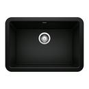 BLANCO Coal Black 27 x 19 in. No Hole Granite Composite Single Bowl Farmhouse Kitchen Sink 