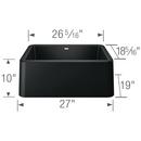 BLANCO Coal Black 27 x 19 in. No Hole Granite Composite Single Bowl Farmhouse Kitchen Sink 