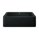 33 in. Farmhouse Silgranit Single Bowl Kitchen Sink in Coal Black