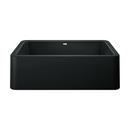 33 x 19 in. No Hole Granite Composite Single Bowl Farmhouse Kitchen Sink in Coal Black