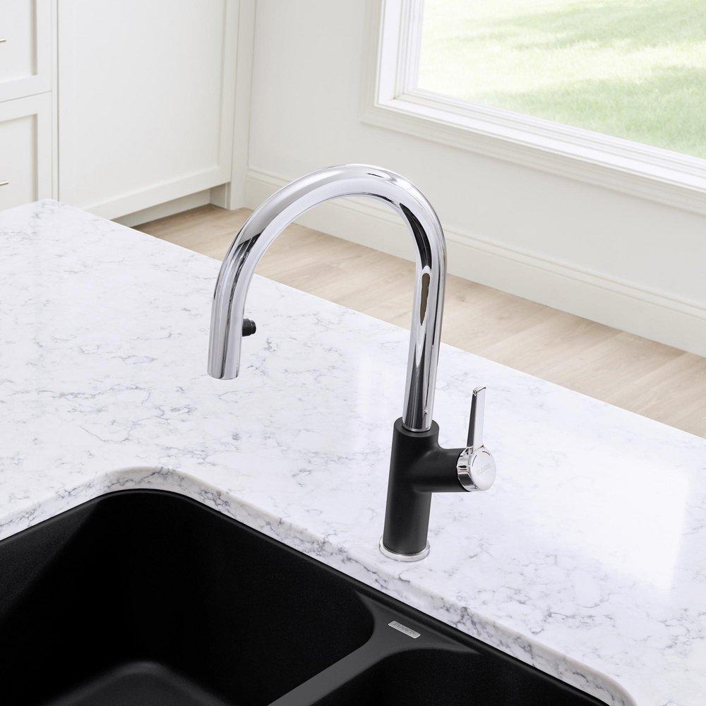 BLANCO Chrome Single Handle Pull Down Kitchen Faucet 