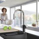BLANCO Chrome/Anthracite Single Handle Pull Down Kitchen Faucet 