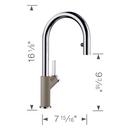 BLANCO Chrome Single Handle Pull Down Kitchen Faucet 